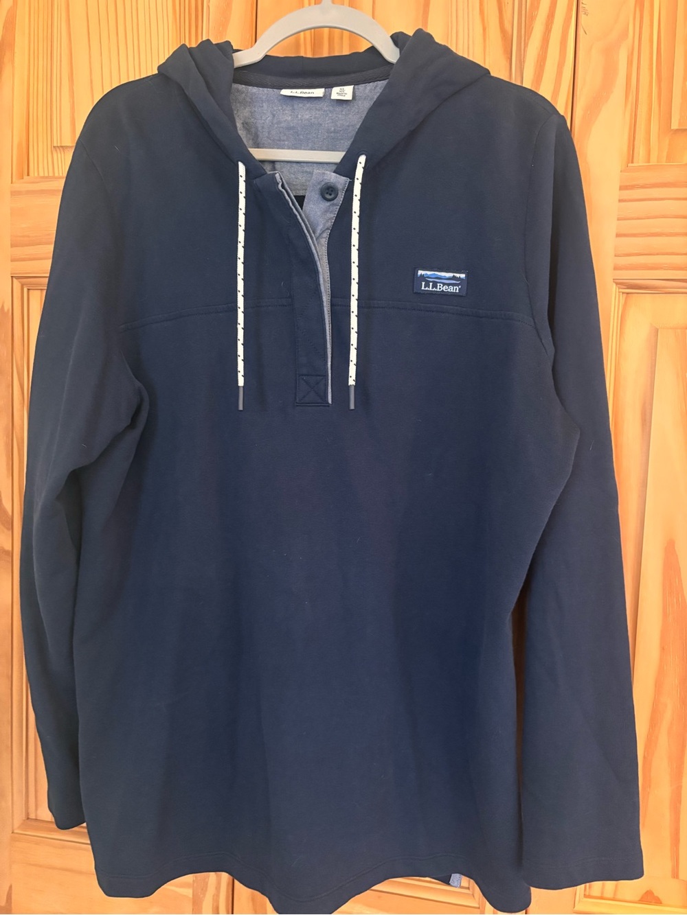 L.L. Bean Woman’s Navy Hooded Pullover